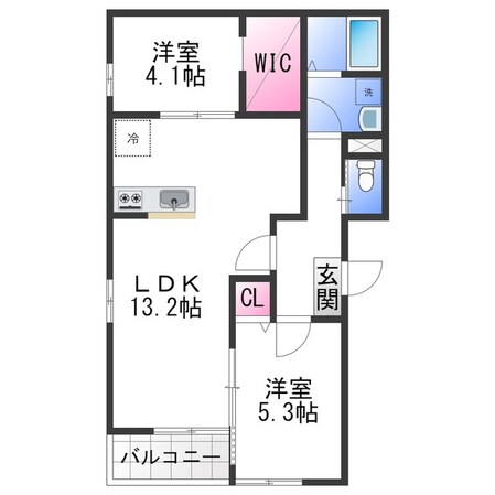 レジーナ北野田の物件間取画像